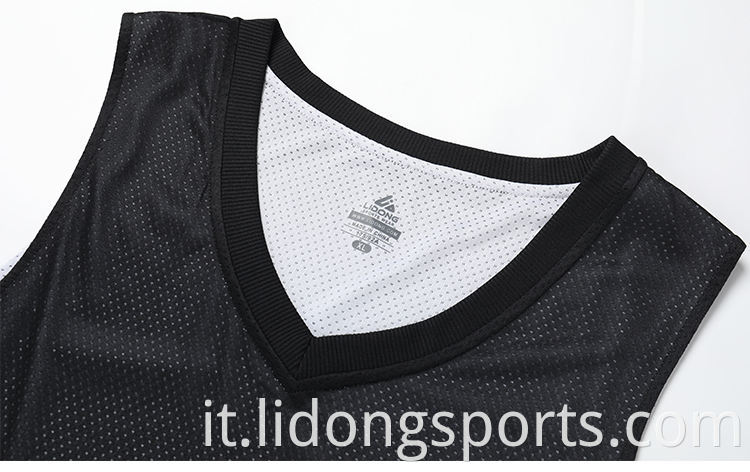 Abbigliamento da basket personalizzato all'ingrosso Ultimo maglia da basket e pantaloncini Design Sublimation Reversible Basketball Unifort Jersey